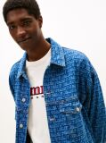 Denim Spell-Out Logo Oversized Denim Trucker Jacket  Men