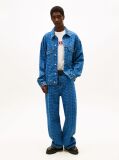 Denim Spell-Out Logo Oversized Denim Trucker Jacket  Men