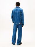Denim Spell-Out Logo Oversized Denim Trucker Jacket  Men