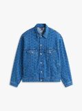 Denim Spell-Out Logo Oversized Denim Trucker Jacket  Men
