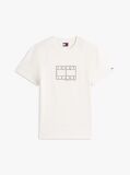 White Logo Stamp Crew Neck T-Shirt  Men