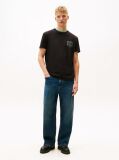 Black Signature Back Logo Crew Neck T-Shirt  Men