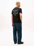 Black Signature Back Logo Crew Neck T-Shirt  Men
