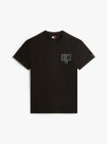 Black Signature Back Logo Crew Neck T-Shirt  Men