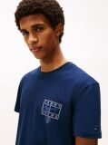 Blue Signature Back Logo Crew Neck T-Shirt  Men