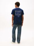 Blue Signature Back Logo Crew Neck T-Shirt  Men