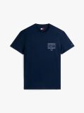 Blue Signature Back Logo Crew Neck T-Shirt  Men