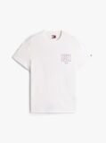 Beige Signature Back Logo Crew Neck T-Shirt  Men