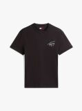 Black Signature Back Logo Crew Neck T-Shirt  Men