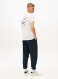 Beige Signature Back Logo Crew Neck T-Shirt  Men