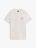 Beige Signature Back Logo Crew Neck T-Shirt  Men