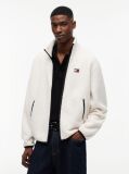 Beige Badge Teddy Relaxed Zip-Thru Sweatshirt  Men