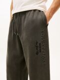 Black Classic Washed Tonal Logo Relaxed Joggers  Men