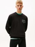 Black Regular Logo Back Graphic Sweatshirt  Men