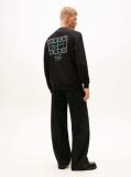 Black Regular Logo Back Graphic Sweatshirt  Men