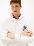 Μπεζ Άνετο Hoody Με Πίσω Σλόγκαν  Άνδρες