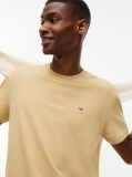 Μπεζ T-Shirt Με Κλασική Λαιμόκοψη Και Σημαία Tommy  Άνδρες