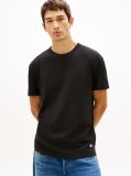 Black Logo Slim Waffle Knit T-Shirt  Men