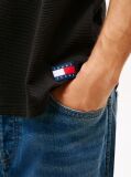 Black Logo Slim Waffle Knit T-Shirt  Men