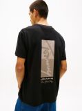Black Signature Logo Embroidery Crew Neck T-Shirt  Men