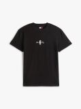 Black Signature Logo Embroidery Crew Neck T-Shirt  Men