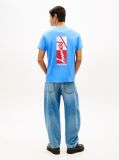 Blue Signature Logo Embroidery Crew Neck T-Shirt  Men