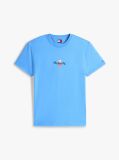 Blue Signature Logo Embroidery Crew Neck T-Shirt  Men