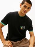 Μαύρο Βαμβακερό T-Shirt Με Signature Πίσω Λογότυπο  Άνδρες