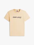 Beige Logo Crew Neck Jersey T-Shirt  Men