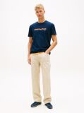 Blue Logo Crew Neck Jersey T-Shirt  Men