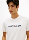 White Logo Crew Neck Jersey T-Shirt  Men