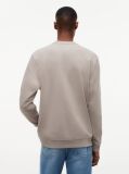 Brown Regular Tonal Flag Crew Neck Sweatshirt  Men