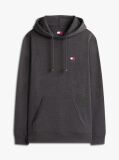 Grey Tommy Badge Terry Drawstring Hoody  Men