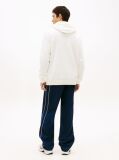 White Signature Logo Terry Drawstring Hoody  Men
