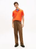 Orange Tommy Flag Regular Fit Tipped Polo Shirt  Men