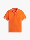 Orange Tommy Flag Regular Fit Tipped Polo Shirt  Men