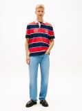 Multi Relaxed Fit Rugby Stripe Embroidery Polo Shirt  Men