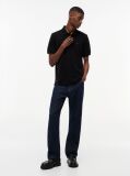 Black Hilfiger Flag Regular Fit Pique Polo Shirt  Men