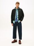 Black Twill Relaxed Padded Jacket  Men