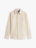 Beige Regular Fit Linen Blend Shirt  Men
