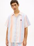 Multi Relaxed Fit Stripe Short Sleeve Shirt  Men