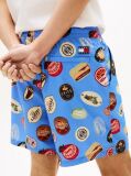 Multi Print Poplin Relaxed Bermuda Shorts  Men