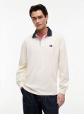 Beige Tommy Badge Relaxed Rugby Shirt  Men