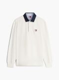 Beige Tommy Badge Relaxed Rugby Shirt  Men