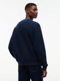 Blue Waffle Knit Relaxed Jumper  Men