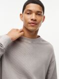 Brown Waffle Knit Relaxed Jumper  Men