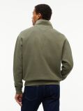 Green Waffle Knit Relaxed Quarter-Zip Sweatshirt  Men