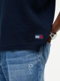 Blue Regular Fit Washed Waffle Knit Polo Shirt  Men
