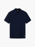 Blue Regular Fit Washed Waffle Knit Polo Shirt  Men
