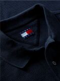 Blue Regular Fit Washed Waffle Knit Polo Shirt  Men